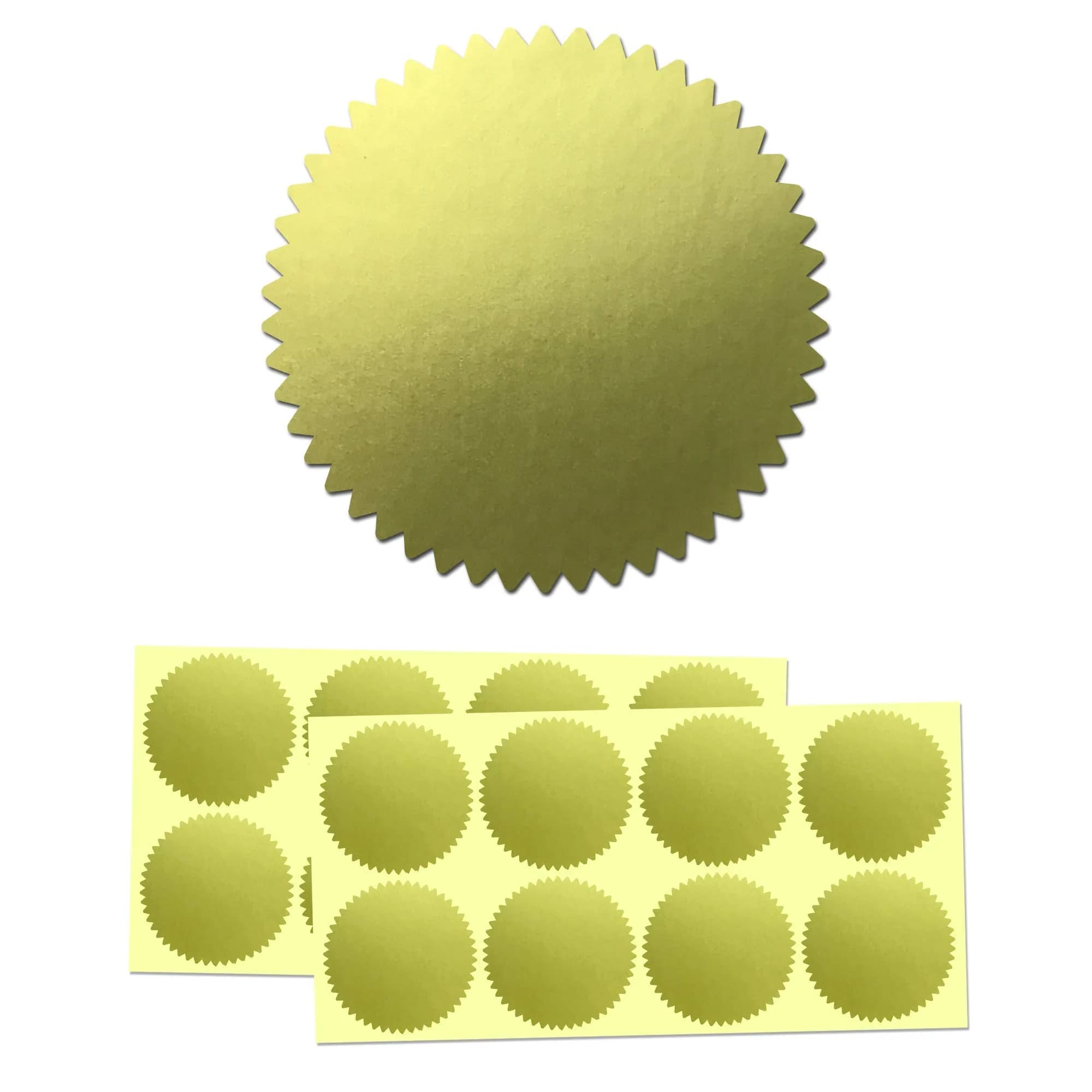 TownStix Gold Foil Seal Stickers for Certificates - 2 inch (5.1 cm) | Pack of 200 - main product image