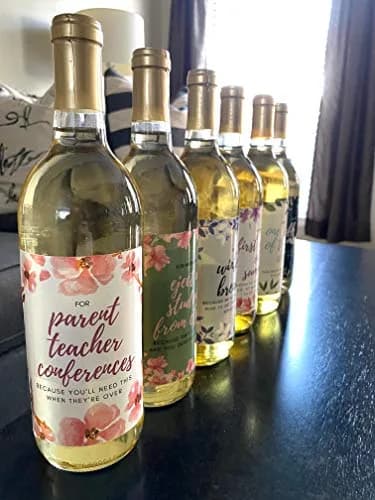 Harper & Ivy Designs Teacher Appreciation Wine Bottle Labels | Funny Gifts for Women & Teachers thumbnail 3