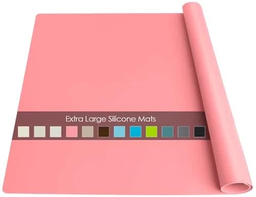 QPIX DIGITAL Extra Large Silicone Craft Mat 60x40 cm (23.62x15.75 inches) | BPA-Free Food-Grade Silicone for Kids Crafts, Baking, and Dining thumbnail 1