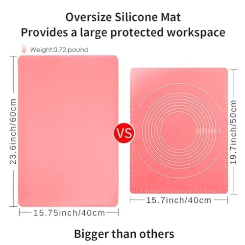 QPIX DIGITAL Extra Large Silicone Craft Mat 60x40 cm (23.62x15.75 inches) | BPA-Free Food-Grade Silicone for Kids Crafts, Baking, and Dining thumbnail 7
