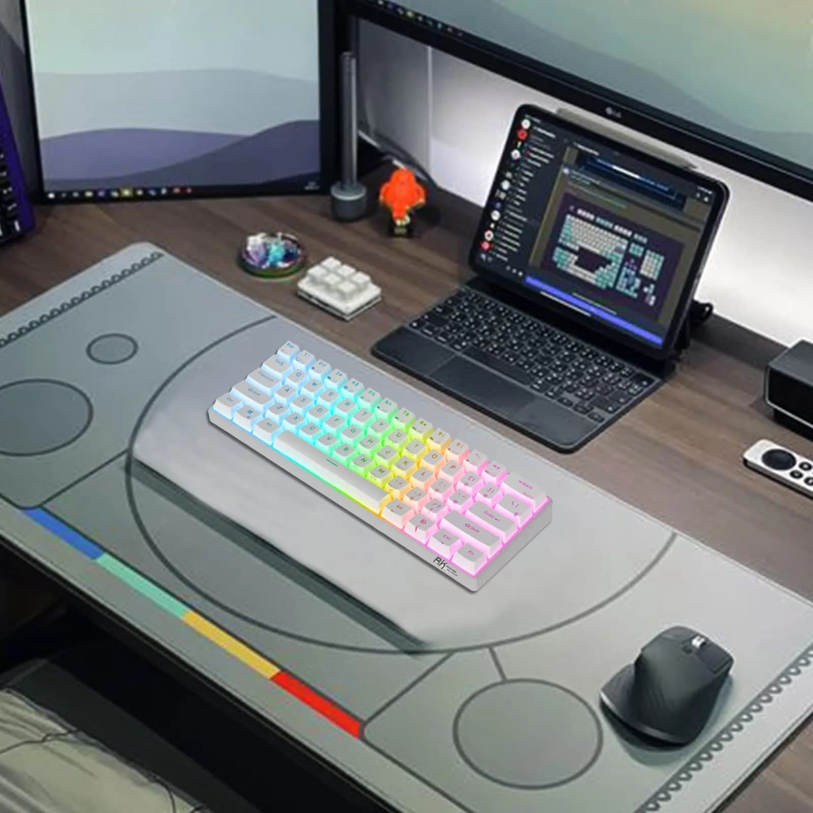 RK ROYAL KLUDGE RK61 Hot-Swappable Mechanical Keyboard | 61 Keys, RGB Backlit, White - view 8