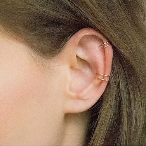 M MOOHAM Nose Rings for Women, 14g Silver Surgical Steel Hypoallergenic Hinged Small Nose Ring 14 Gauge 6mm Septum Ring Cartilage Hoop Earring Conch Piercing Jewelry for Women thumbnail 4