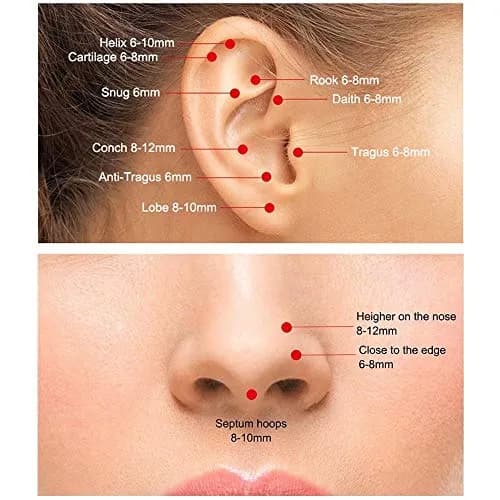 M MOOHAM Nose Rings for Women, 14g Silver Surgical Steel Hypoallergenic Hinged Small Nose Ring 14 Gauge 6mm Septum Ring Cartilage Hoop Earring Conch Piercing Jewelry for Women thumbnail 6