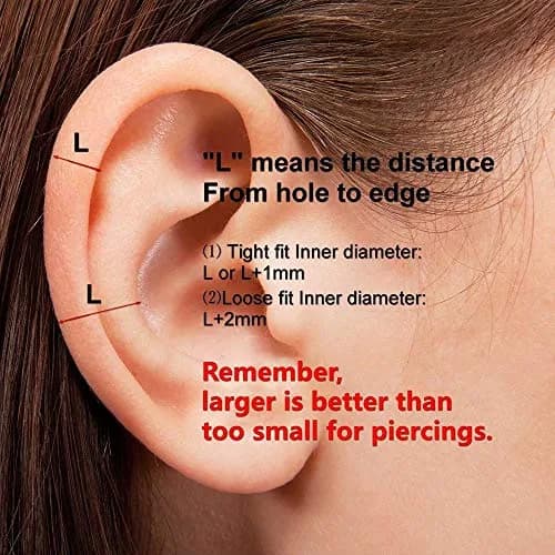 M MOOHAM Nose Rings for Women, 14g Silver Surgical Steel Hypoallergenic Hinged Small Nose Ring 14 Gauge 6mm Septum Ring Cartilage Hoop Earring Conch Piercing Jewelry for Women thumbnail 7