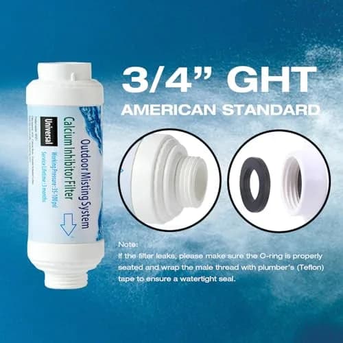 H&G lifestyles Misting System Calcium Inhibitor Filter | Protects Nozzles & Improves Water Quality thumbnail 9