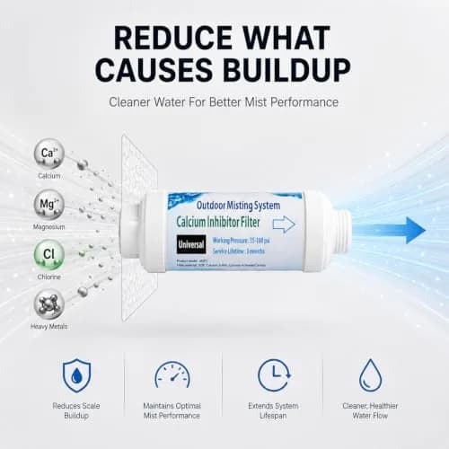 H&G lifestyles Misting System Calcium Inhibitor Filter for Mister | Outdoor Water Filter for Patios & Gardens thumbnail 3