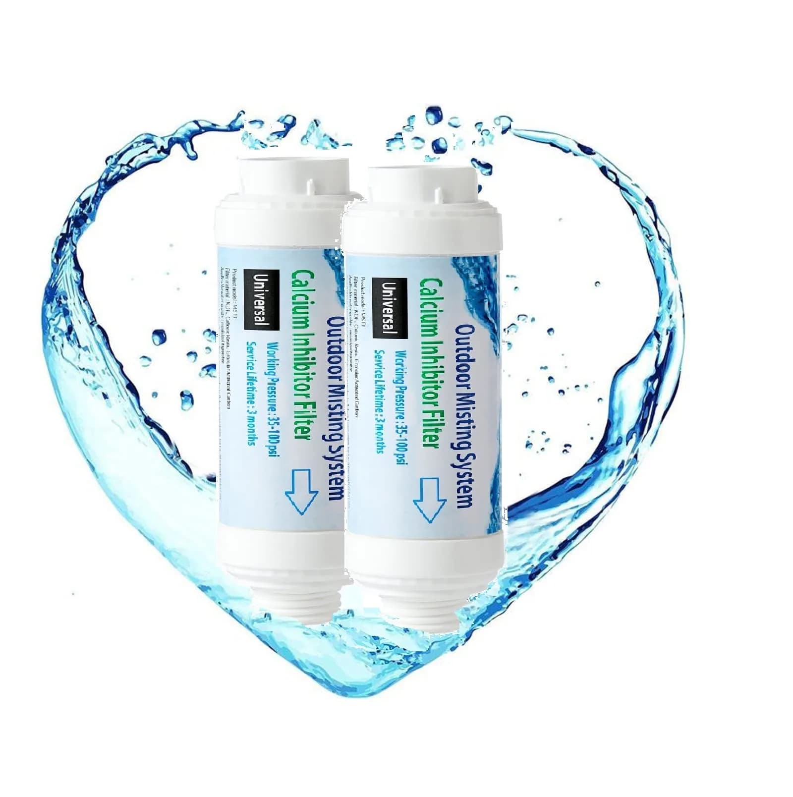 H&G lifestyles Misting System Calcium Inhibitor Filter 2 Count (Pack of 1) | Protects Nozzles & Improves Water Quality - main product image