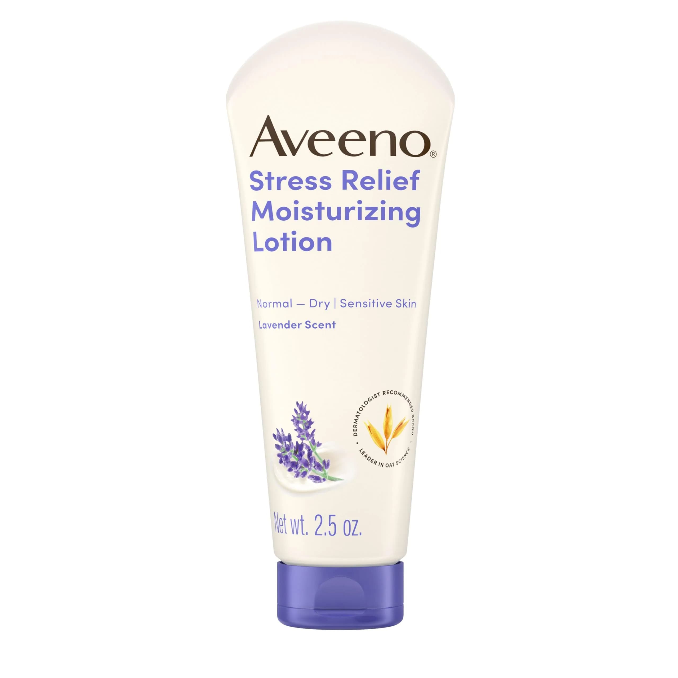 Aveeno Stress Relief Moisturizing Body Lotion Lavender Scent 75ml (2.5 Fl Oz) | Calms & Relaxes Skin with Prebiotic Oat - view 6