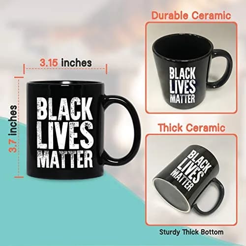 Bubble Hugs Black Lives Matter Coffee Mug 11oz | Racial Equality Inspirational Gift thumbnail 4