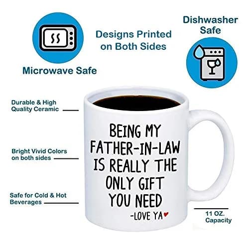 MyCozyCups Father's Day Mug for In Law 11oz | Funny Sarcastic Gift for Dad-in-Law thumbnail 3