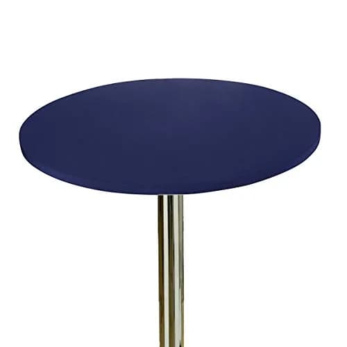 JISEN 30 Inch Round Tablecloth A-Navy | Stretchable Fitted Spandex Cover thumbnail 2