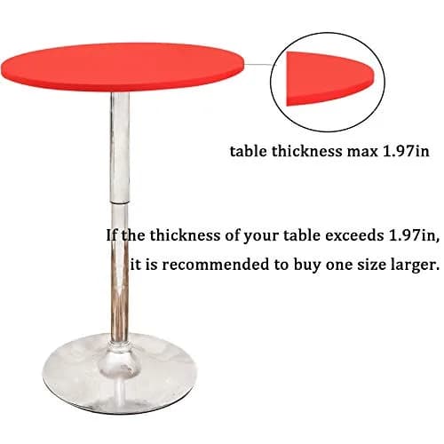 JISEN 30 Inch Red Round Stretchable Tablecloth | Fitted Elastic Cover for Elegant Events thumbnail 4
