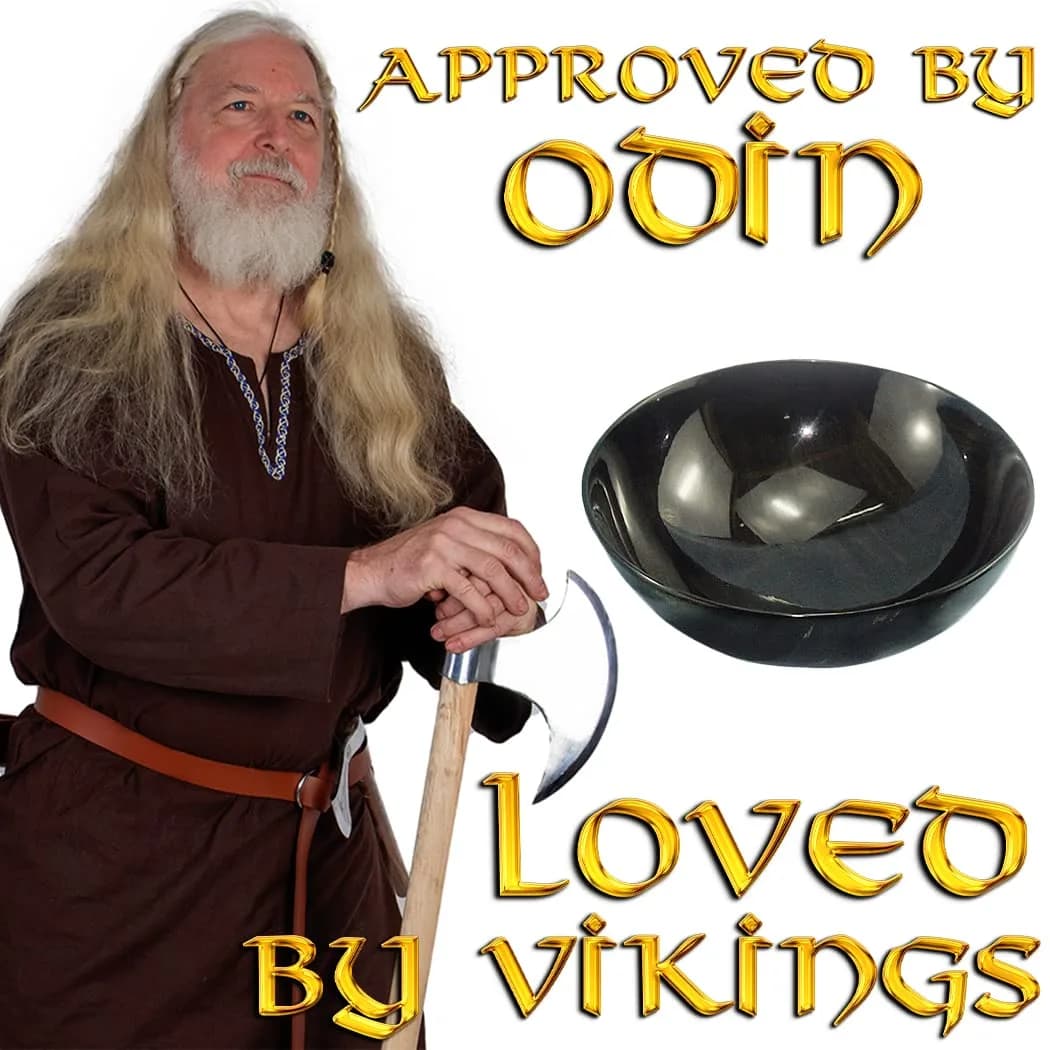 Mythrojan Horn Bowl Handcrafted Small Serving Bowl with 100% Authentic Horn for Multifunction Soup Bowl Viking Norse Medieval Kitchen Accessory Vintage Home Decor Gift - 6"