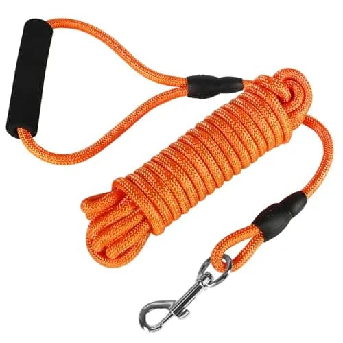 Vivifying Floating Long Dog Leash 6.1m (20ft) Orange | Durable Training Leash for Recall & Swimming thumbnail 1
