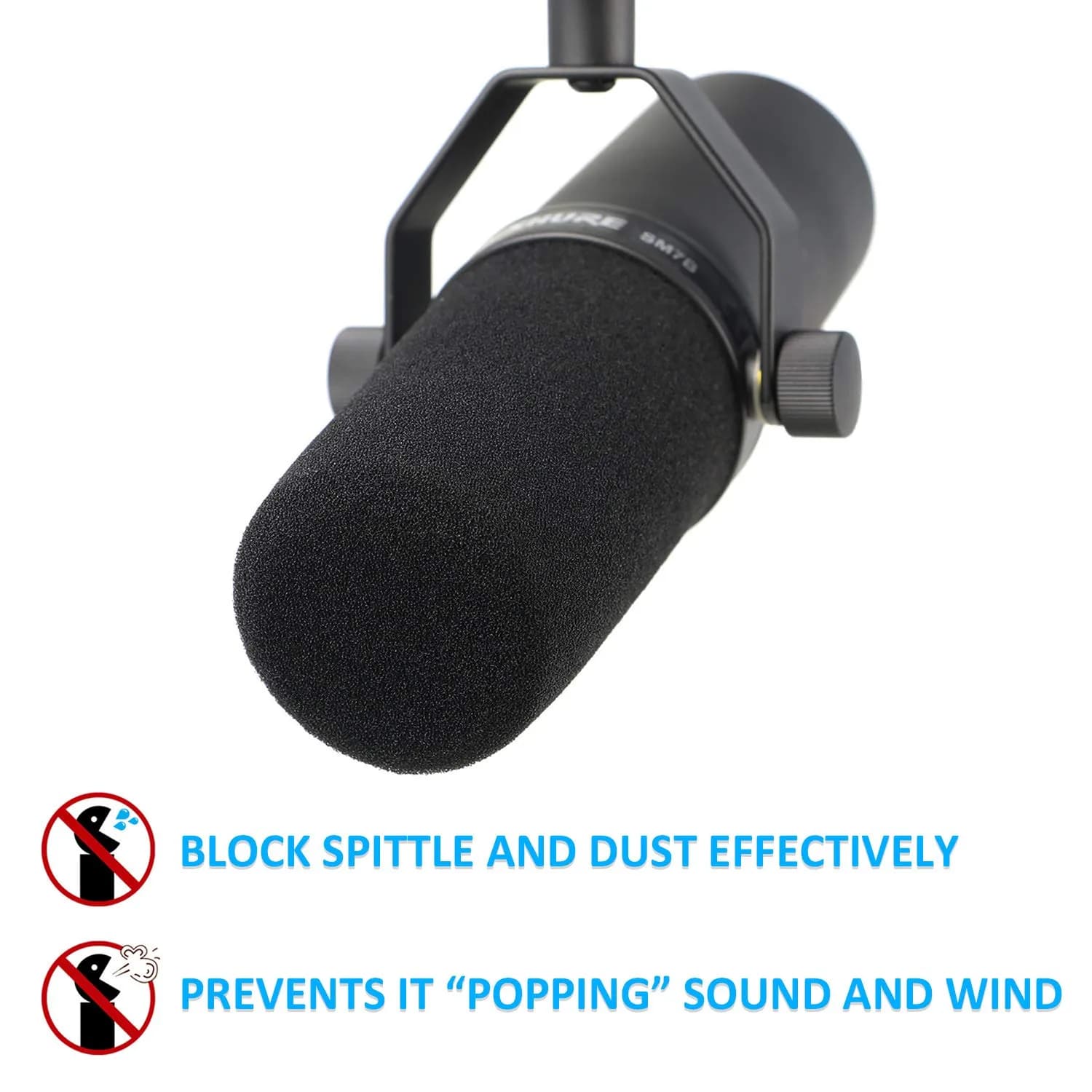 YOUSHARES SM7B Pop Filter for Shure SM7B Mic, SM7B Windscreen Replacement | Reduces Plosives & Protects Mic - view 4