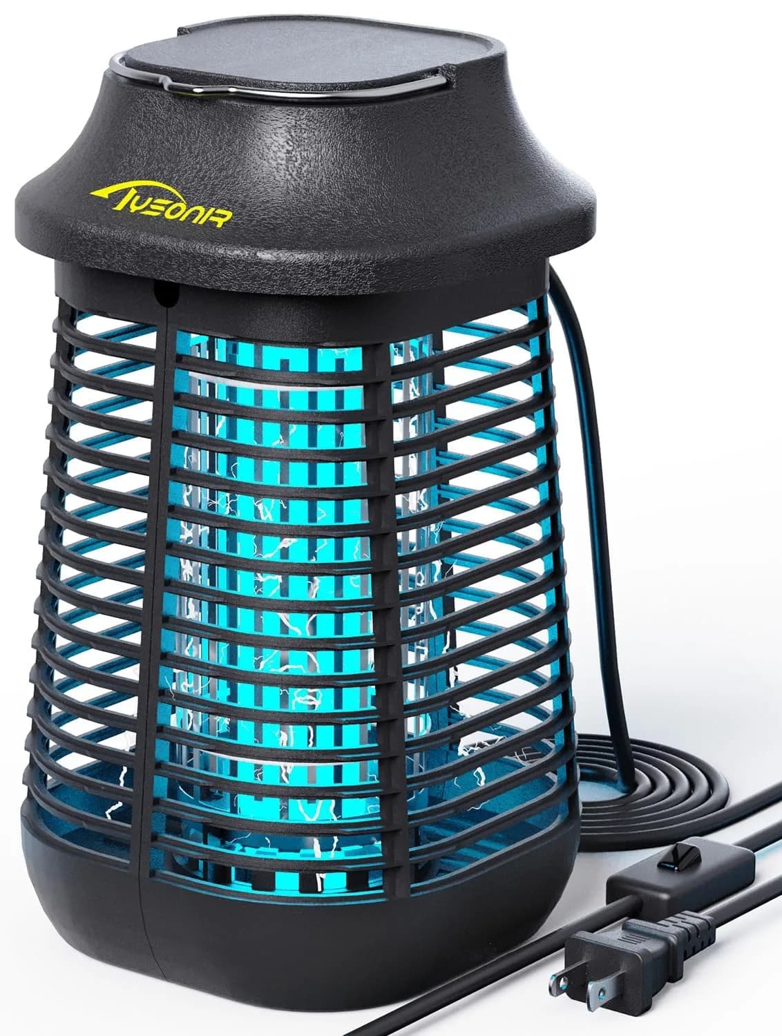 Tysonir Bug Zapper 4200V 9.84Ft Power Cord w/Switch | Indoor & Covered Outdoor Mosquito Lamp — 9.84Ft Long Power Cord with Switch-15W