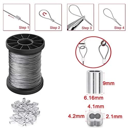 Cerpourt Heavy Duty Stainless Steel Picture Hanging Wire 1.5mm | Supports up to 150lbs thumbnail 4