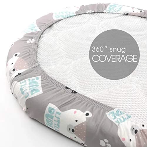 GRSSDER Fitted Bassinet Sheet Set 2 Pack | Ultra Soft Breathable Jersey Knit, Universal Fit for Rectangle, Oval, Hourglass, Safe & Snug (70-120c) thumbnail 7