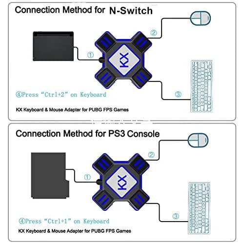 JZW-Shop Keyboard Mouse Converter for PS4/Switch/PS3/Xbox One | Plug and Play Adapter thumbnail 4