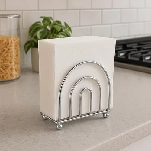BNYD Chrome Paper Napkin Holder & Tissue Dispenser | 15.2 cm (6 in) Height thumbnail 3