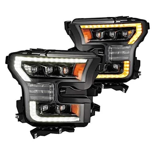 AlphaRex Nova Series Projector Headlights for Ford F-150 | 6000K LED Projection with DRL & Signal thumbnail 1