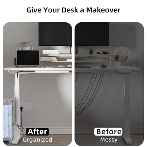 YECAYE White Cable Management Under Desk Kit | 2.4m (94.2 in) Total Length thumbnail 8