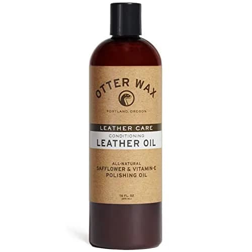 Otter Wax Leather Oil | 16 oz | Moisturizing Leather Conditioner for Boots, Furniture, Auto Seats, Jackets, Hats, Bags & Gloves | All-Natural & PFAS-Free | Made in Portland USA thumbnail 1