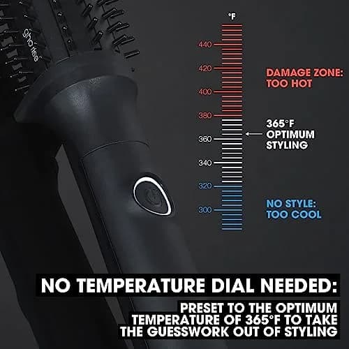 ghd Rise Volumizing Hot Hair Brush 1 Count (Black) | 2x Root Lift & 365°F Safe Styling thumbnail 3