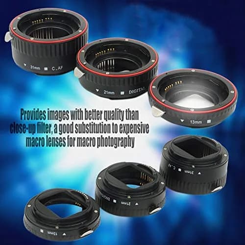 Bindpo Auto Focus Macro Extension Tube Set 13mm+21mm+31mm | Metal EF Mount for Close-Up Photography thumbnail 5