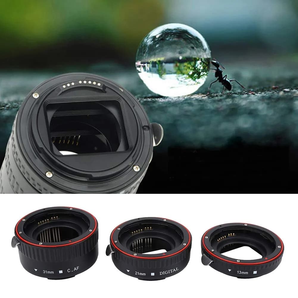 Bindpo Auto Focus Macro Extension Tube Set 13mm+21mm+31mm | Metal EF Mount for Close-Up Photography - view 6