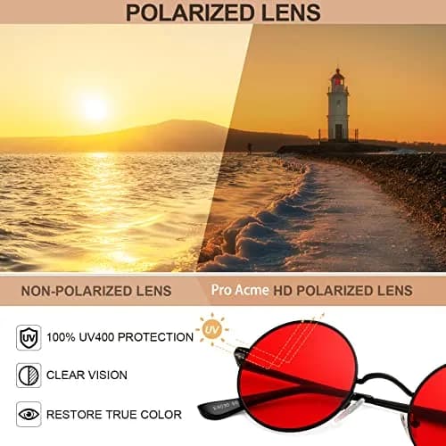 Pro Acme Small Round Polarized Sunglasses | UV400 Protection thumbnail 6