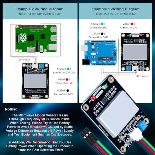 CQRobot Microwave Motion Sensor 10.525GHz Compatible with Arduino & Raspberry Pi | Long Detection Range thumbnail 4