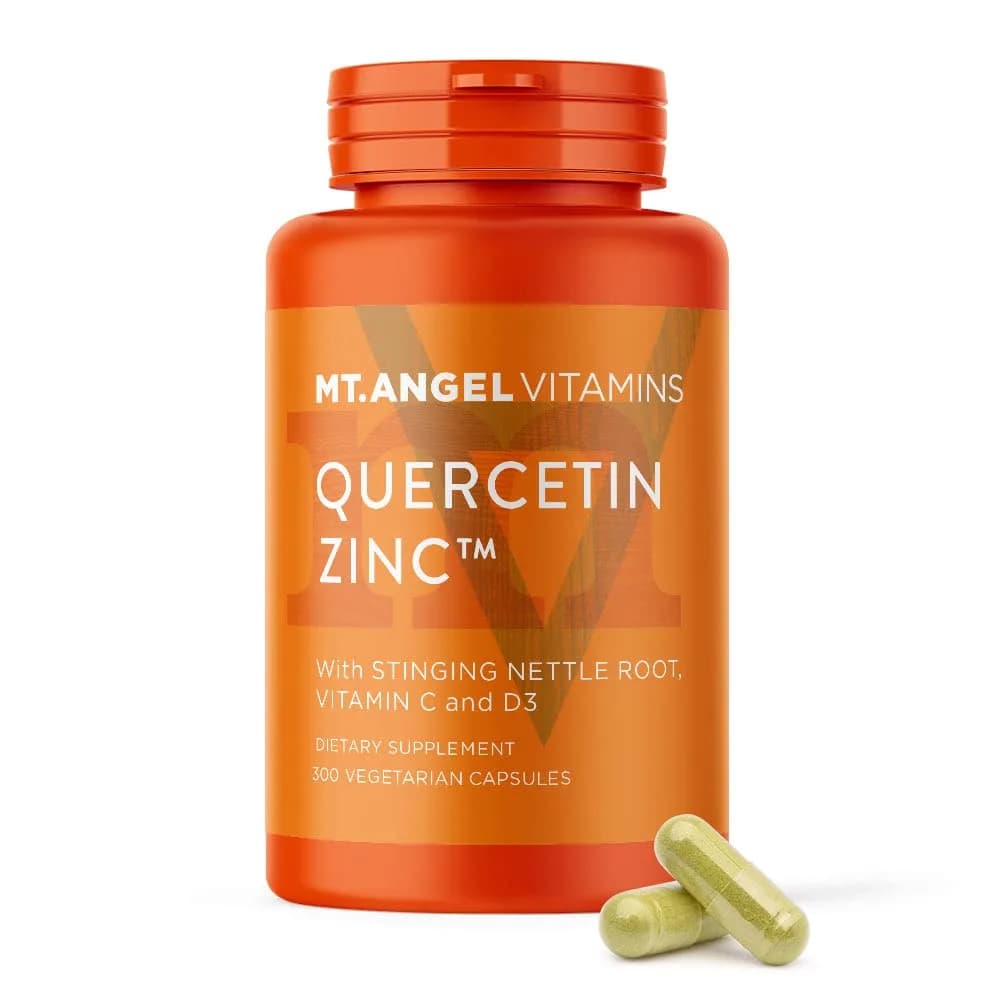 Mt. Angel Vitamins - Zinc Quercetin with Bromelain Supplement 500mg Capsules | Immune Support & Respiratory Health (300ct) — Orange