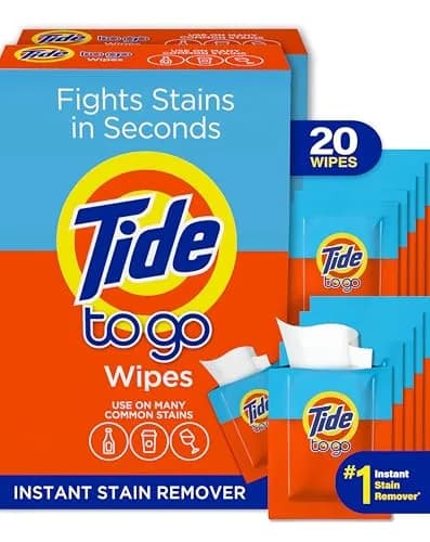 Tide To Go Wipes Instant Stain Remover 20 Count | Fights Stains On The Go thumbnail 1