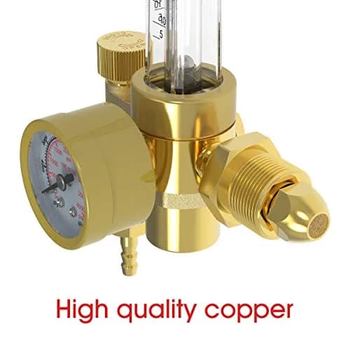 YESWELDER Welding Gas Flowmeter Regulator with CGA-580 Inlet & 0-4000 PSI Gauge | Integrated Brass Construction thumbnail 6