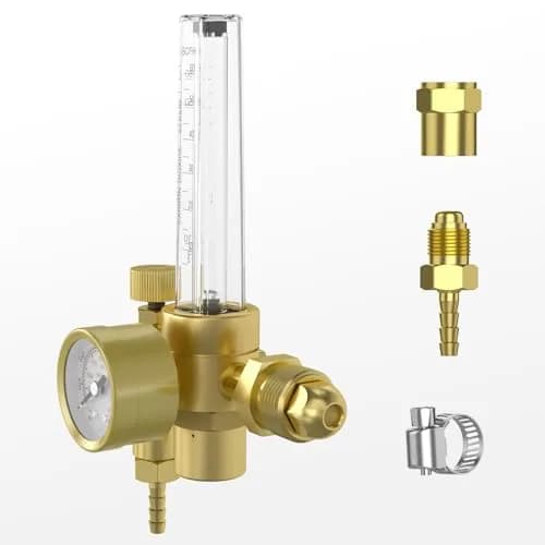 YESWELDER Welding Gas Flowmeter Regulator with CGA-580 Inlet & 0-4000 PSI Gauge | Integrated Brass Construction thumbnail 8