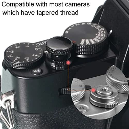 Panzong Metal Concave Shutter Release Button (3 Pack, Red Gold Black) | Enhances Camera Comfort & Style thumbnail 4