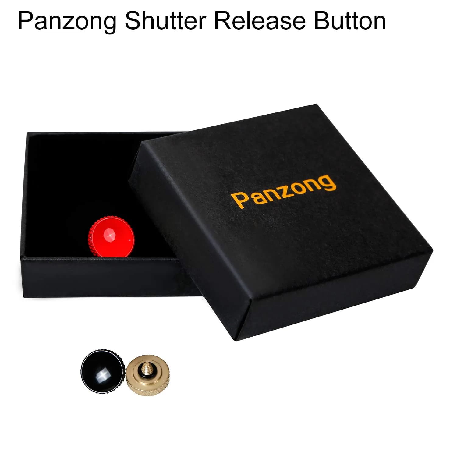 Panzong Metal Concave Shutter Release Button (3 Pack, Red Gold Black) | Enhances Camera Comfort & Style - view 7