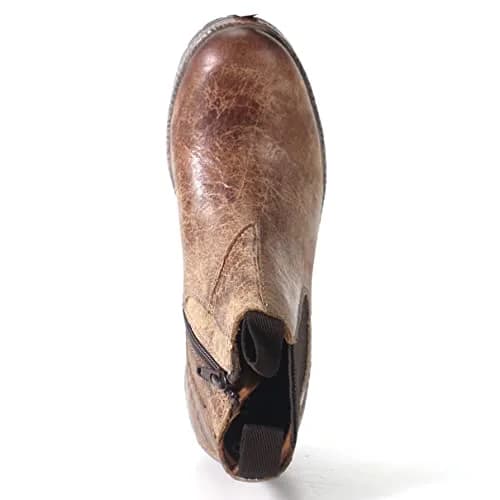 Diba True Say So Round Toe Zippered Casual Boots Ankle Low Heel 1-2" - Brown - Size 7 M thumbnail 5