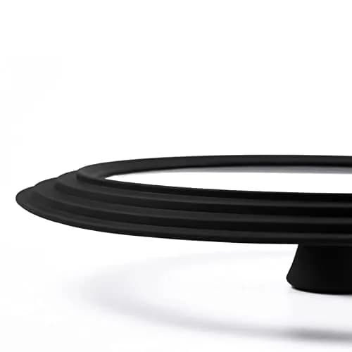 Eooch Universal Lid for Pots, Pans & Skillets 8-9.5 inch | Heat-Resistant Tempered Glass with Silicone Rim thumbnail 2