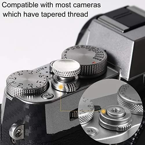Panzong Pure Copper Soft Shutter Release Button (3 Pack, Red Gold Silver) | Enhances Camera Feel & Style thumbnail 4