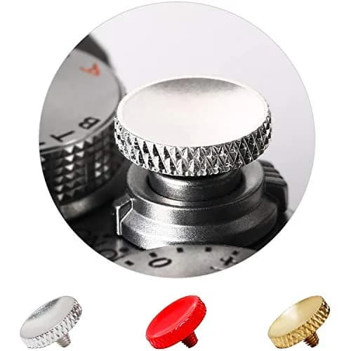 Panzong Pure Copper Soft Shutter Release Button (3 Pack, Red Gold Silver) | Enhances Camera Feel & Style thumbnail 1