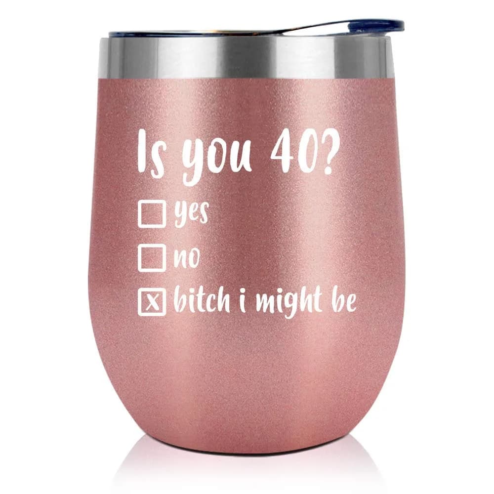 NewEleven 40th Birthday Tumbler Gift for Women - 12 Oz Insulated Cup | Birthday Decorations For Women | Gift Ideas For Wife, Mom, Friends, Sister