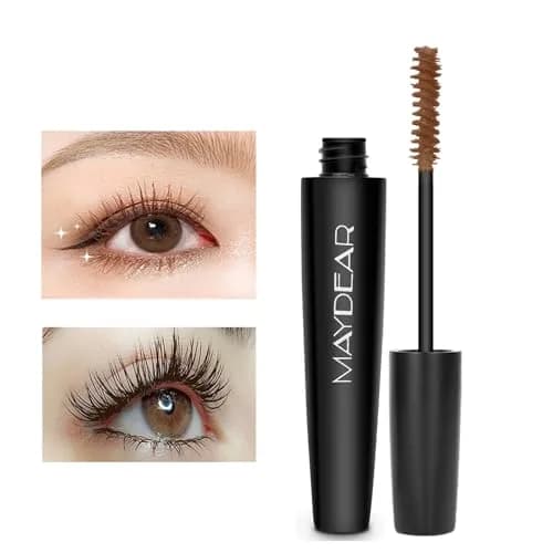 Maydear Brown Mascara for Eyelashes, Waterproof Long Lasting Smudgeproof Color Mascara 10ml (0.35 Fl Oz) | Volumizing & Lengthening thumbnail 3