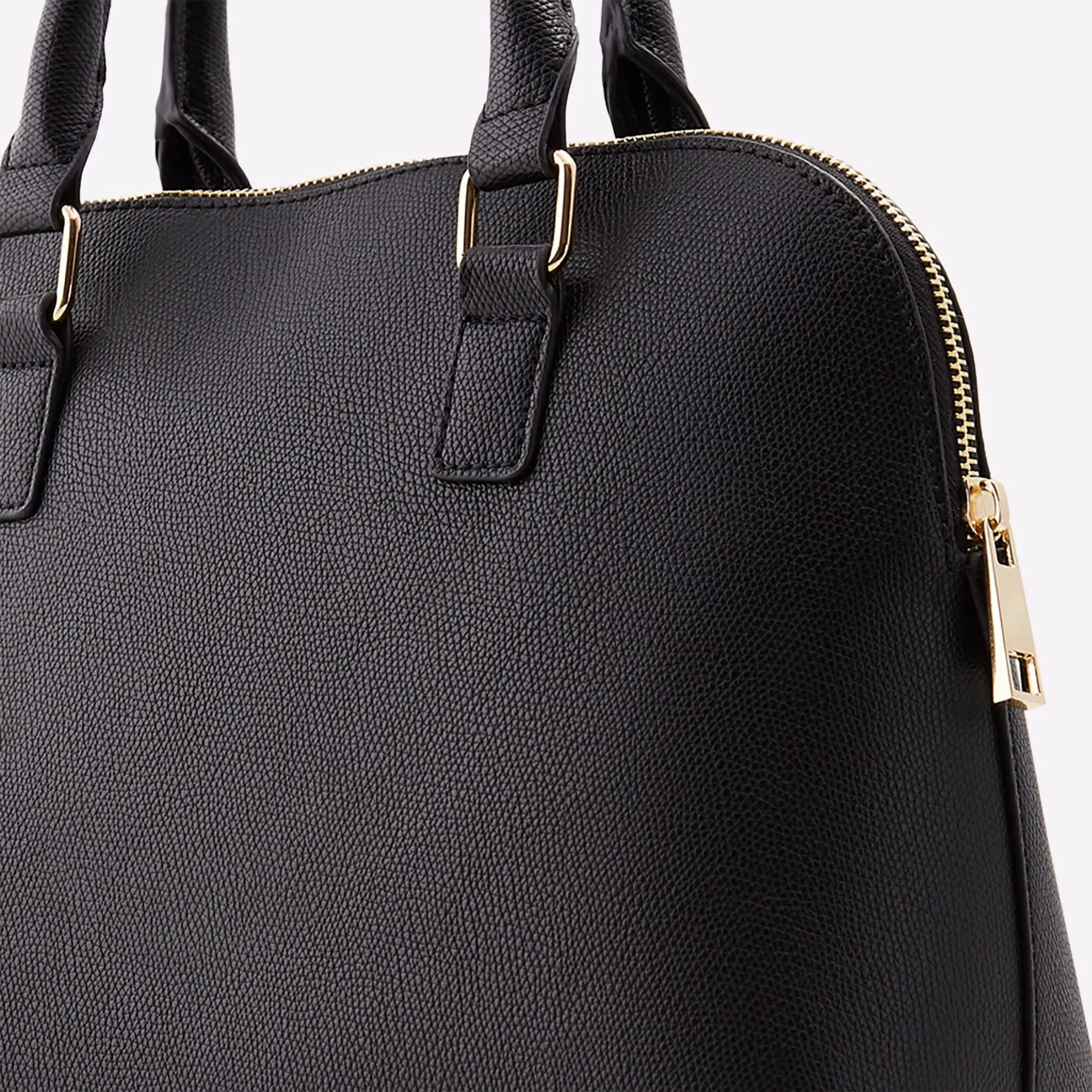 ALDO Women's Galilini Dome Bag, Black | Structured Faux Leather Handbag with Zipper Closure - view 7
