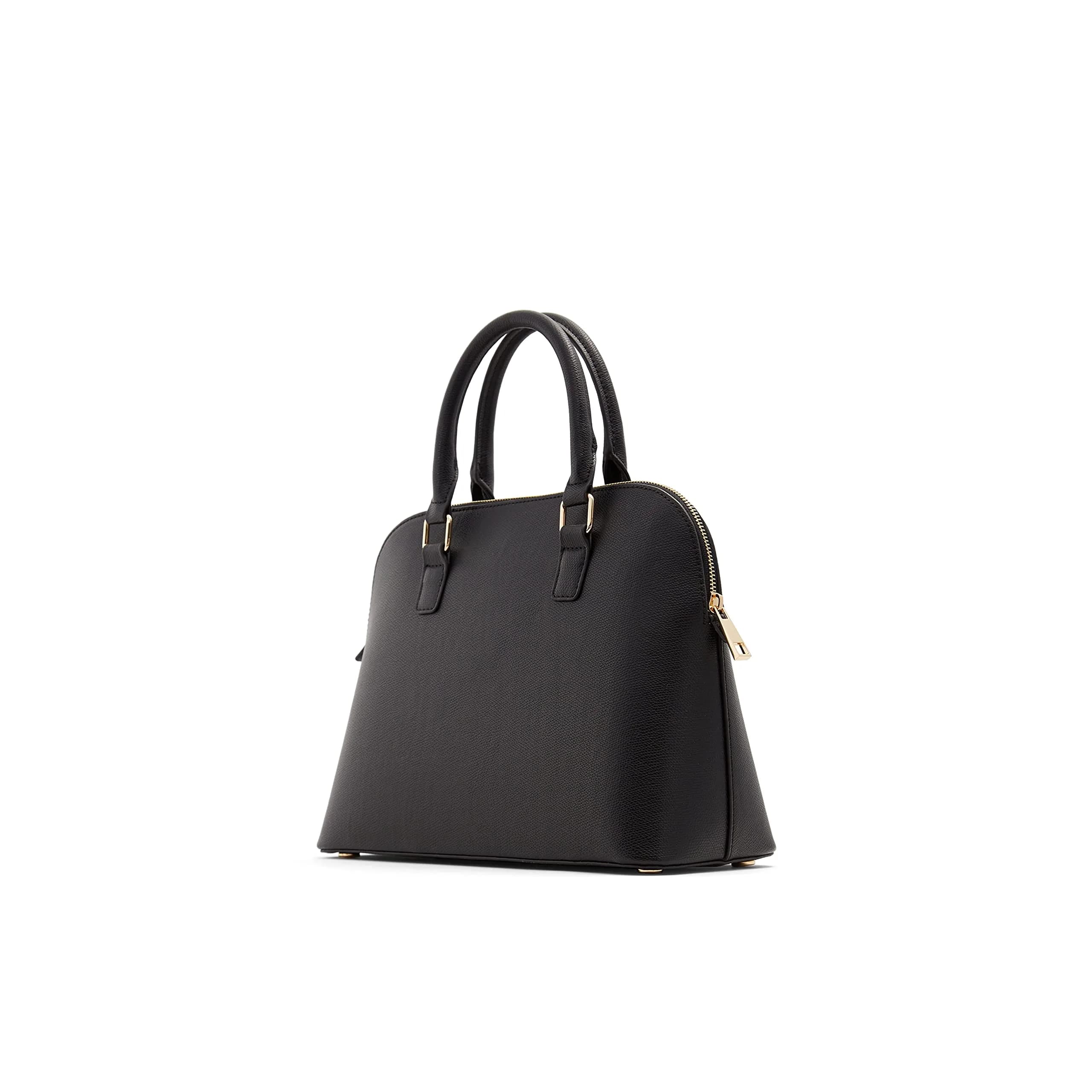 ALDO Women's Galilini Dome Bag, Black | Structured Faux Leather Handbag with Zipper Closure - view 4