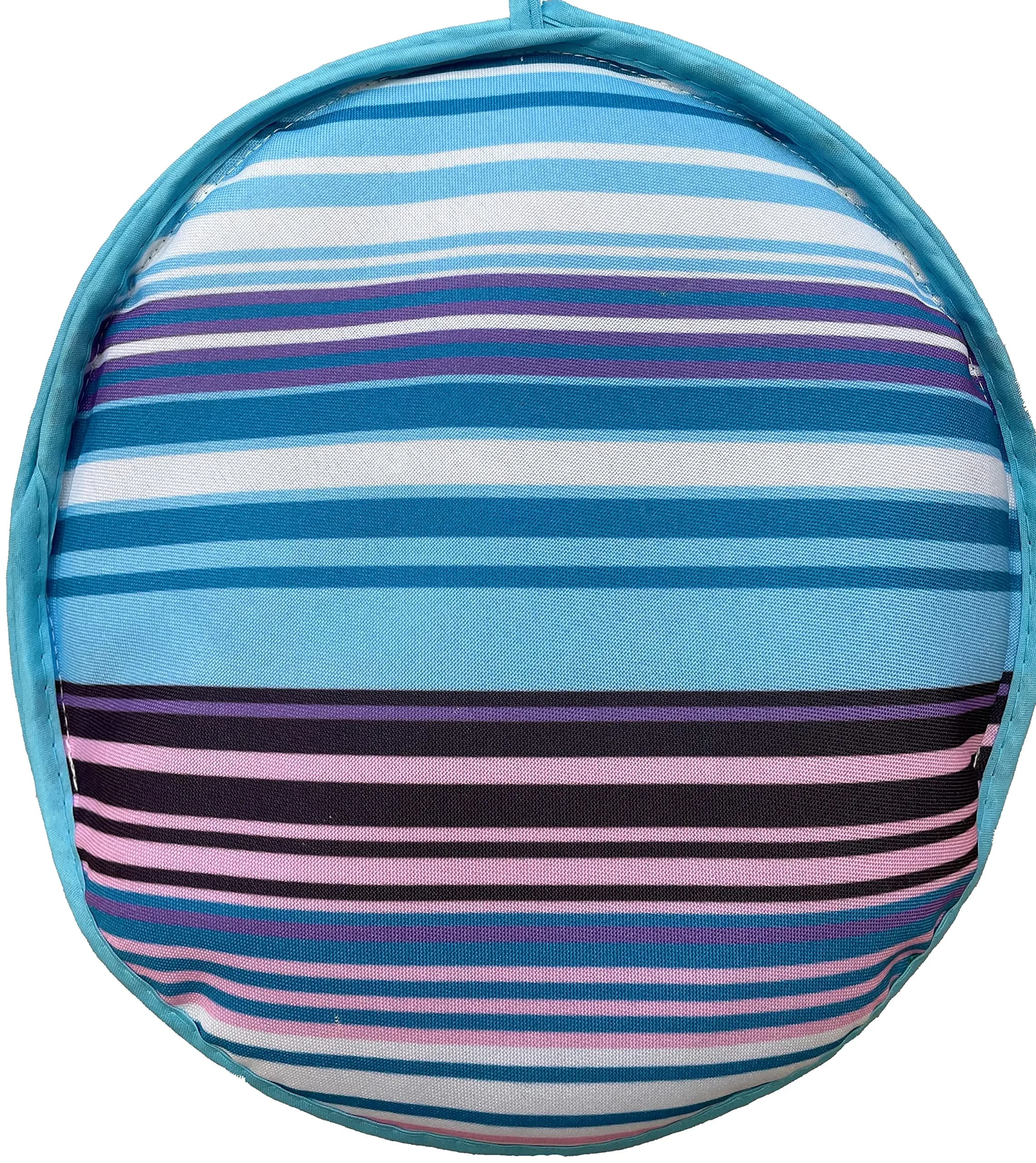R&M Tortilla Warmer 10" | Keeps Tortillas Warm for 1 Hour in Microwave (10-Inch, Blue Stripes) — Blue Stripes