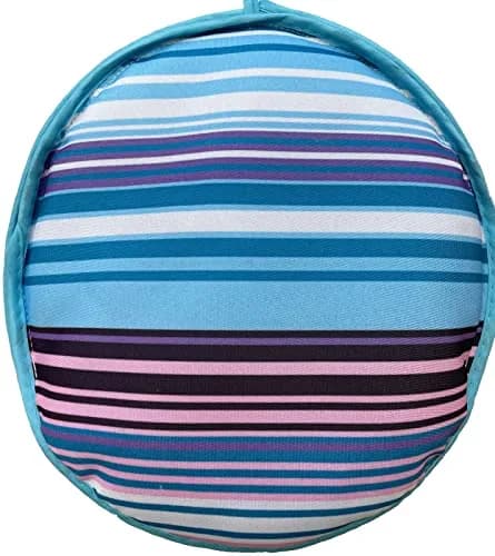 R&M Tortilla Warmer 10" | Keeps Tortillas Warm for 1 Hour in Microwave (10-Inch, Blue Stripes) thumbnail 1