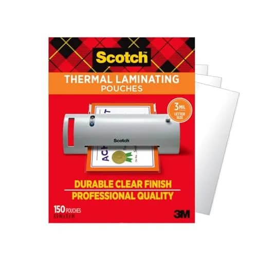 Scotch Thermal Laminating Pouches, Clear, 150-Pack | Letter Size (8.9" x 11.4") - main product image