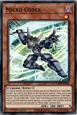 Bnlei Micro Coder - TOCH-EN042 - Super Rare - 1st Edition | Collectible Card for Indian Fans thumbnail 2